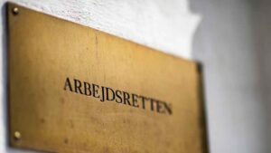 Billed af et skilt, hvor der står arbejdsretten